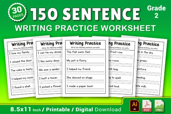 Download Sentence Writing Worksheet for 2nd Grade - 2nd grade Collection
