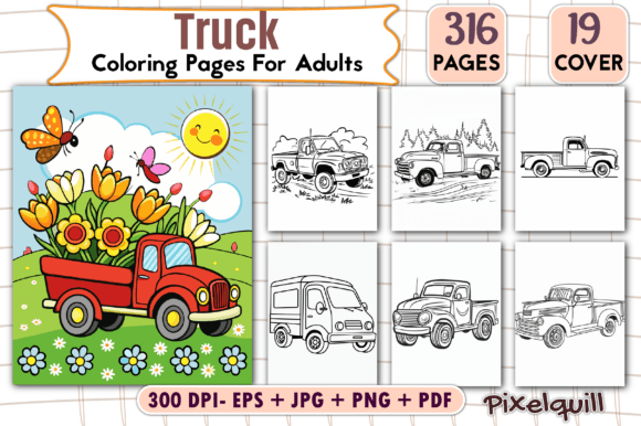Download Cute Truck Coloring Pages for Adults - Cute Collection