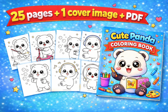 Download Cute Panda Coloring Book for Kids - Cute Collection