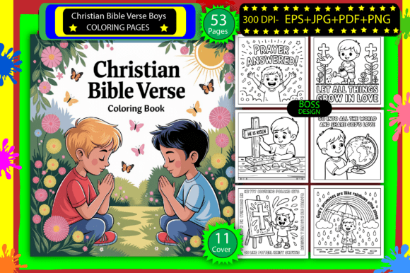 Download Christian Bible Verse Boys Coloring Page - Bible Collection