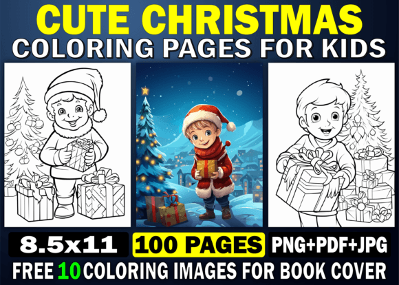 Download Cute Christmas Coloring Pages for - KDP - Cute Collection