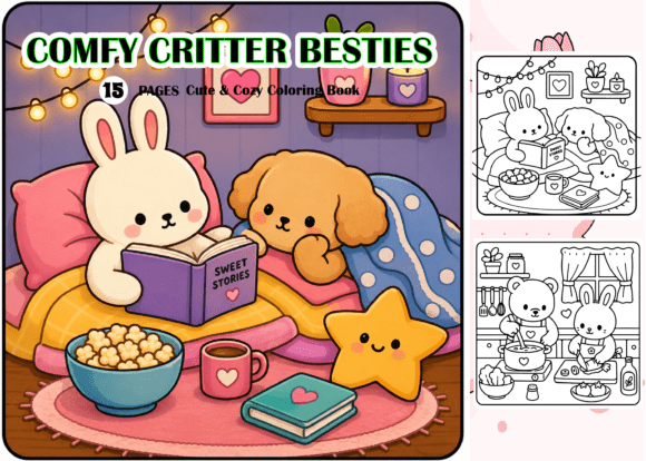 Download Comfy Critter Besties Cute &amp; Cozy Color - Cute Collection