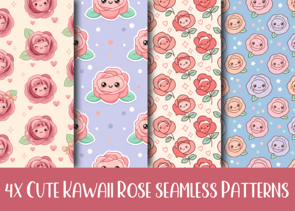 Download Cute Kawaii Rose Patterns - Cute Collection