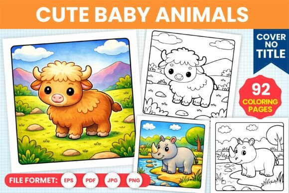 Download Cute Baby Animals Coloring Pages Kids - Cute Collection