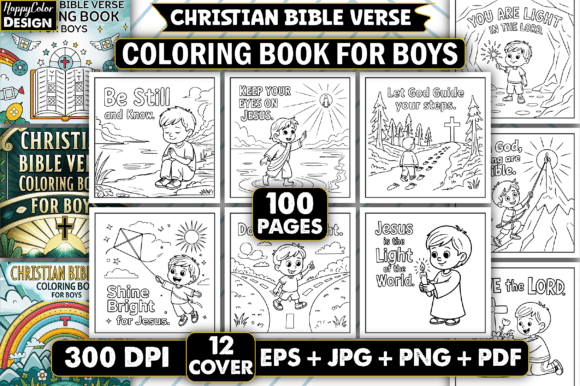 Download Christian Bible Verse Boys Coloring Book - Bible Collection