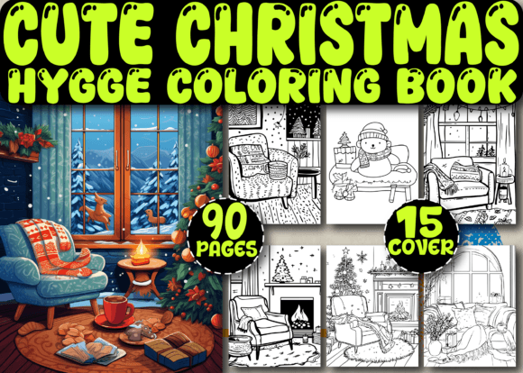 Download Cute Cozy Christmas Hygge Coloring Pages - Cute Collection