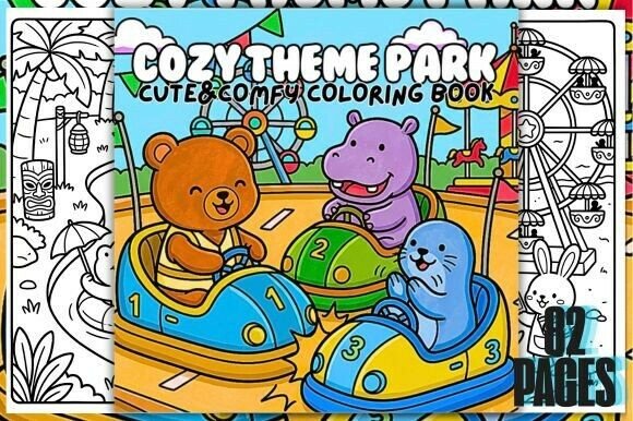 Download Cozy Theme Park Cute&amp;Comfy Coloring Book - Cute Collection