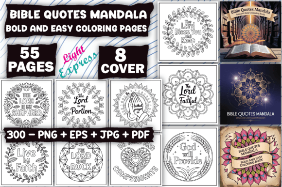 Download Bible Quotes Mandala Coloring Pages KDP - Bible Collection