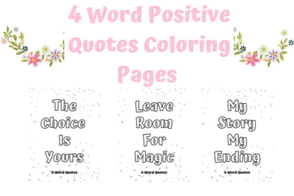 Download 10 X 4 Word Positive Quotes Coloring Pages - Quotes coloring pages Collection