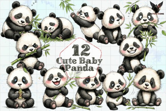 Download Cute Baby Panda Clipart PNG - Cute Collection