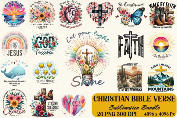 Download Christian Bible Verses Sublimation Bundle - Bible Collection