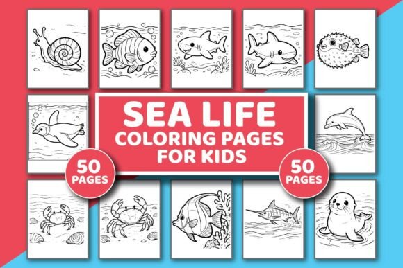 Download Cute Sea Life Coloring Pages for Kids - Cute Collection