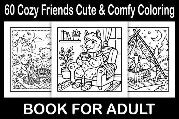 Download Cozy Friends Cute &amp; Comfy Coloring Pages - Cute Collection