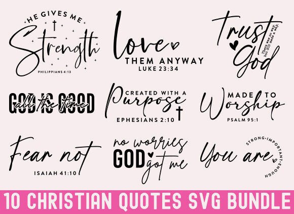 Download Christian Quotes SVG Bundle, Bible Verse - Bible Collection