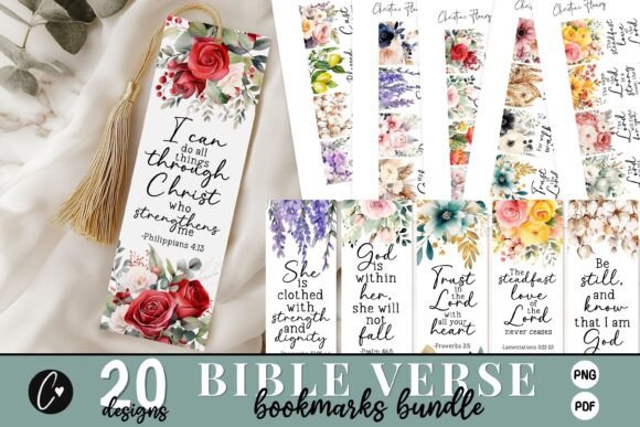 Download 20 Bible Verse Bookmark Bundle - Bible Collection