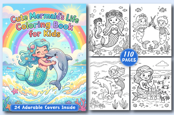 Download Cute Mermaid’s Life KIDS Coloring Pages - Cute Collection