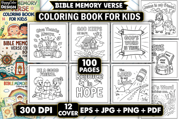 Download Bible Memory Verse Coloring Book for Kid - Bible Collection