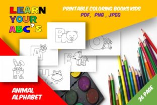 Download 26 Cute Animals Alphabet Coloring Book - Cute Collection