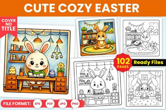 Download Cute Cozy Easter Coloring Book for Teens - Cute Collection