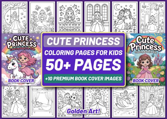 Download 50 Cute Princess Coloring Pages for Kids - Cute Collection