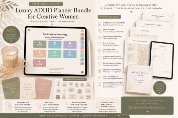 Download Luxury ADHD Wellness E-Planner - Premium Resources
