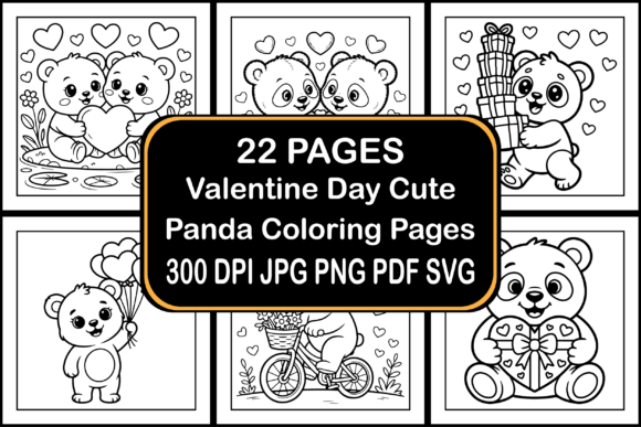 Download Valentine Day Cute Panda Coloring Pages - Cute Collection