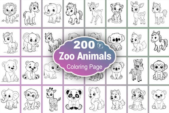 Download Cute Zoo Animals Coloring Page - Cute Collection