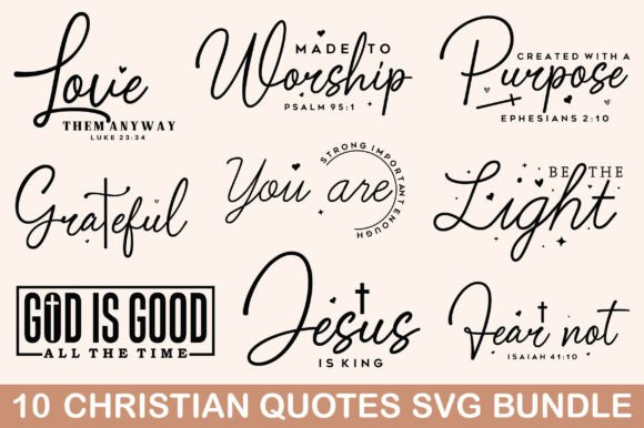 Download Christian Quotes SVG Bundle, Bible Verse - Bible Collection